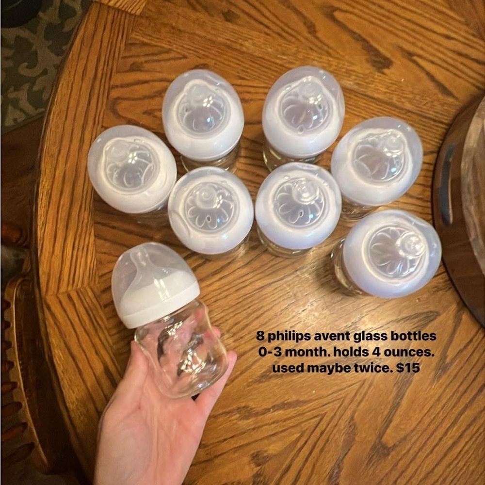Philips Avent Glass Baby Bottles - White